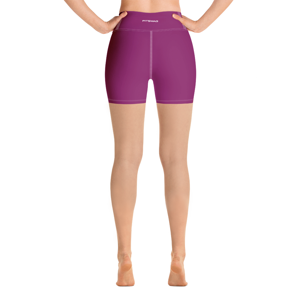 High Waist Biker Shorts - Plum