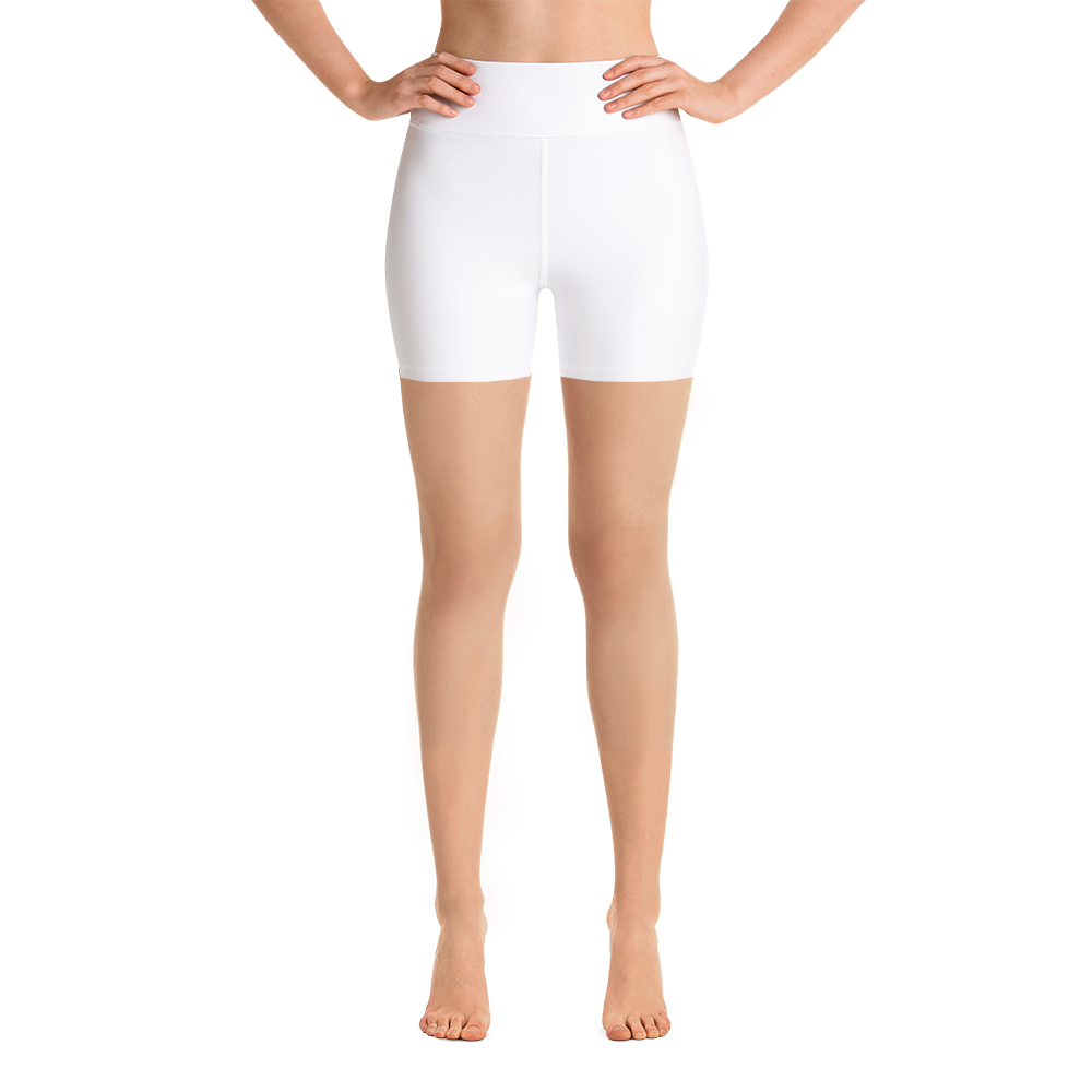 High Waist Biker Shorts - White