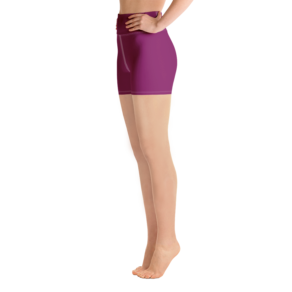 High Waist Biker Shorts - Plum